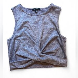 Zobha Aura Twist Tank crop top in heather wild plum - M